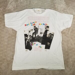 VTG Huey Lewis and the News Hard At Play Tour Shirt XL Screen Stars Winterland